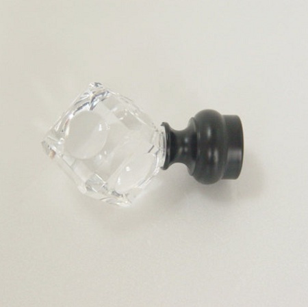 Square Acrylic Window Rod Finial - square_acrylic_window_finial